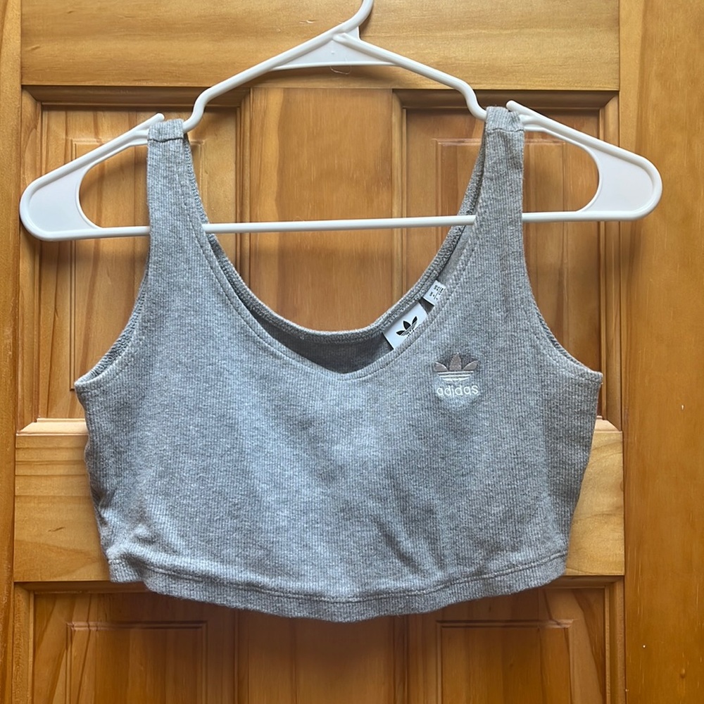 Adidas Grey Cropped Tank